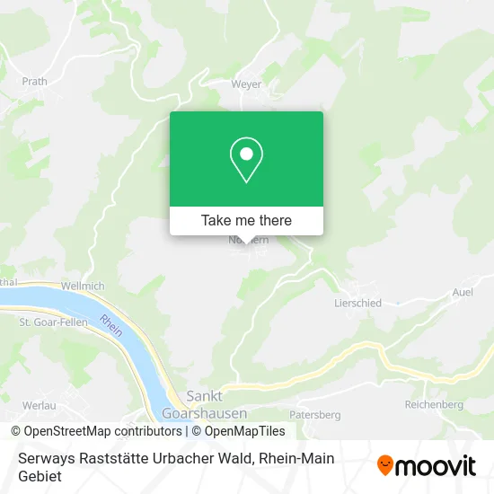Карта Serways Raststätte Urbacher Wald