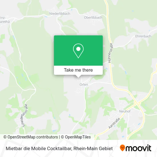 Карта Mietbar die Mobile Cocktailbar