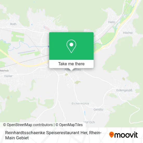 Карта Reinhardtsschaenke Speiserestaurant Her