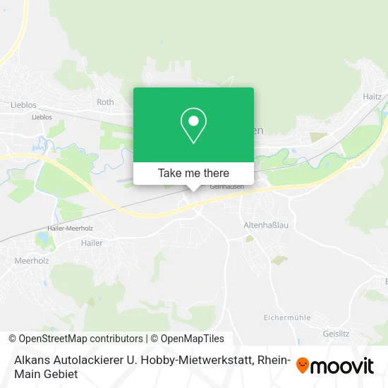 Карта Alkans Autolackierer U. Hobby-Mietwerkstatt