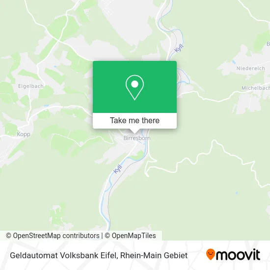 Карта Geldautomat Volksbank Eifel