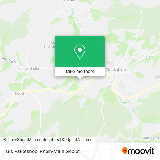 Gls Paketshop map