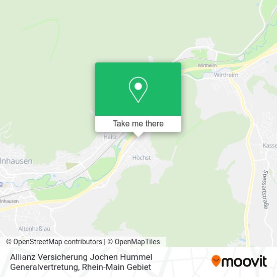 Карта Allianz Versicherung Jochen Hummel Generalvertretung