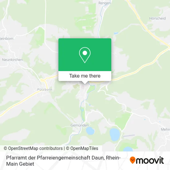 Карта Pfarramt der Pfarreiengemeinschaft Daun