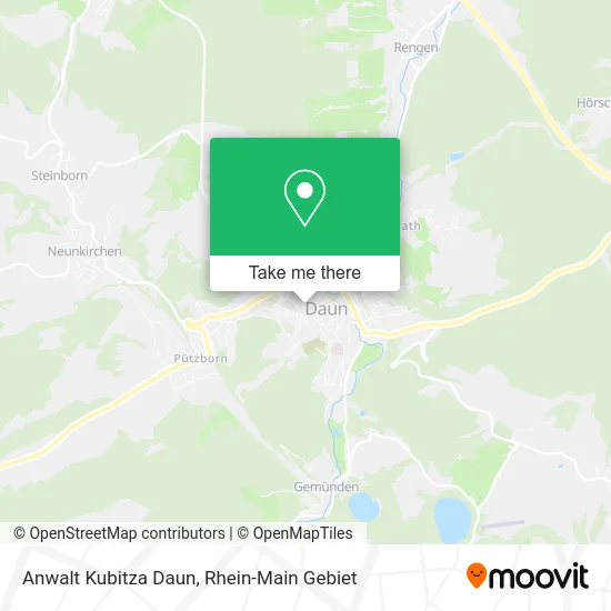 Карта Anwalt Kubitza Daun