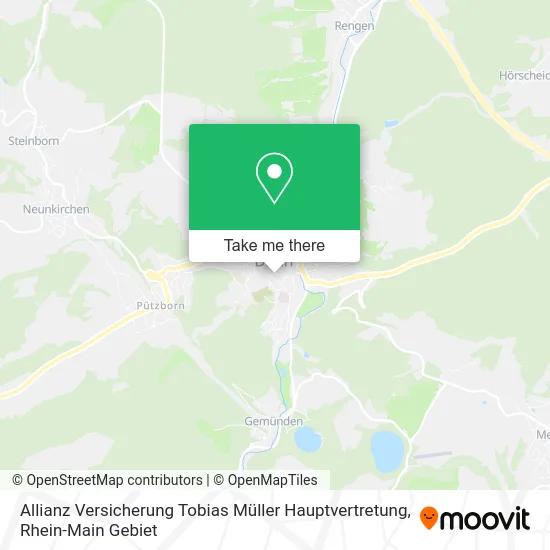 Карта Allianz Versicherung Tobias Müller Hauptvertretung