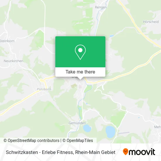 Карта Schwitzkasten - Erlebe Fitness