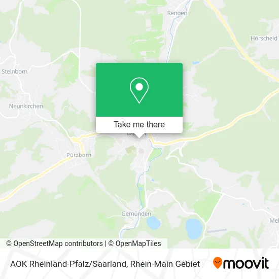 Карта AOK Rheinland-Pfalz/Saarland