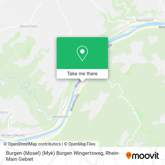 Карта Burgen (Mosel) (Myk) Burgen Wingertsweg