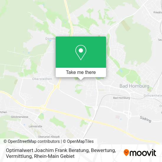 Карта Optimalwert Joachim Frank Beratung, Bewertung, Vermittlung