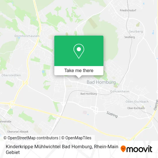 Карта Kinderkrippe Mühlwichtel Bad Homburg