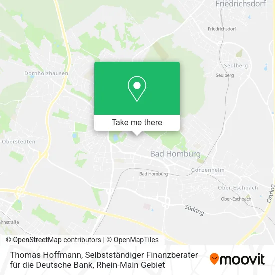 Карта Thomas Hoffmann, Selbstständiger Finanzberater für die Deutsche Bank