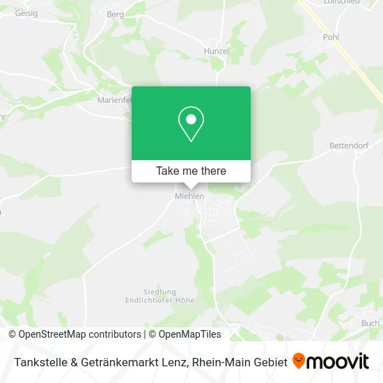 Карта Tankstelle & Getränkemarkt Lenz