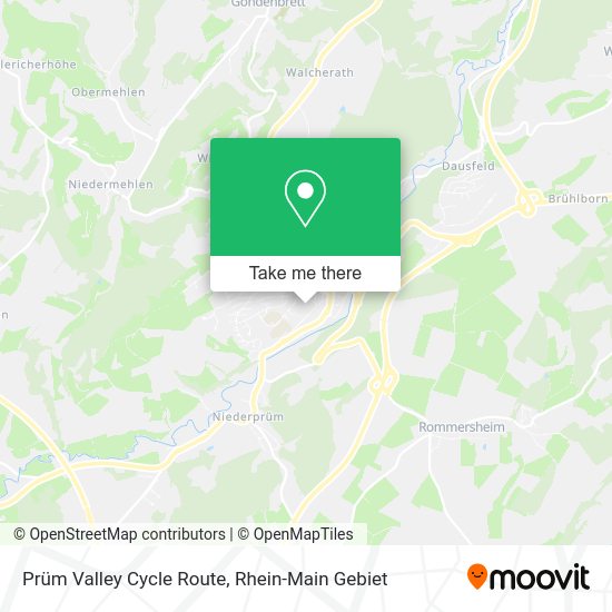 Карта Prüm Valley Cycle Route