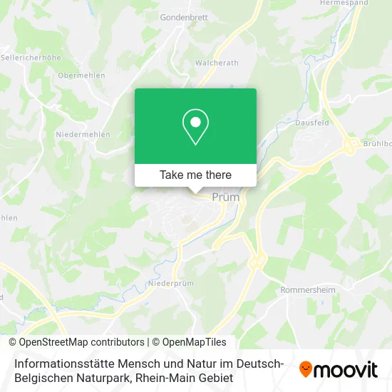 Карта Informationsstätte Mensch und Natur im Deutsch-Belgischen Naturpark