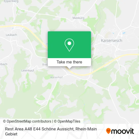 Карта Rest Area A48 E44 Schöne Aussicht