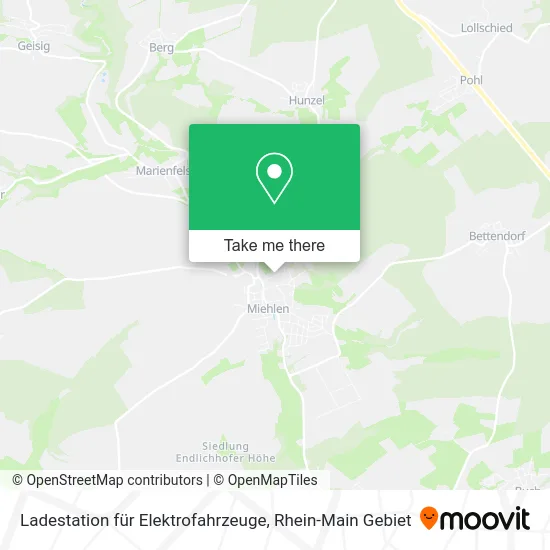Карта Ladestation für Elektrofahrzeuge