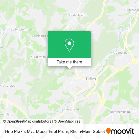 Карта Hno Praxis Mvz Mosel Eifel Prüm