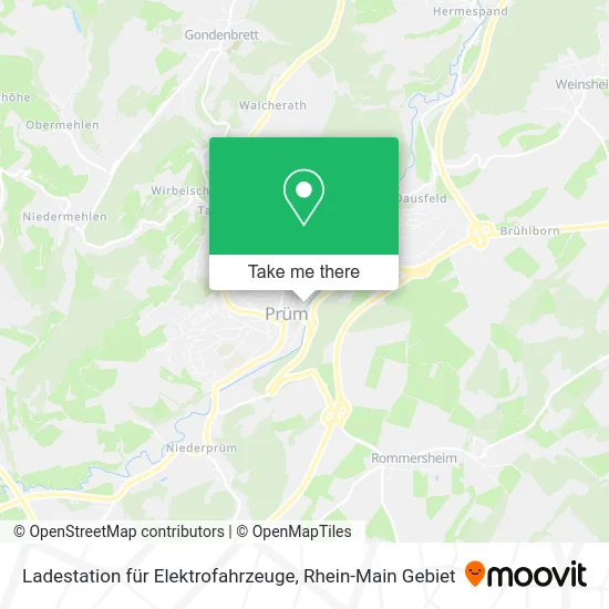 Карта Ladestation für Elektrofahrzeuge
