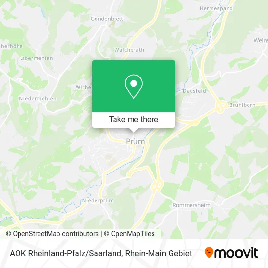 Карта AOK Rheinland-Pfalz/Saarland