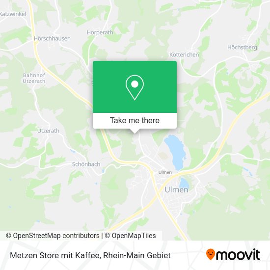 Карта Metzen Store mit Kaffee