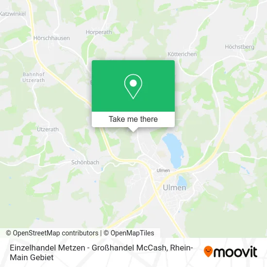 Карта Einzelhandel Metzen - Großhandel McCash