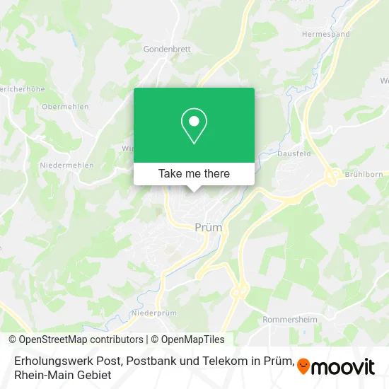 Карта Erholungswerk Post, Postbank und Telekom in Prüm