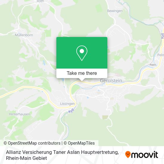 Карта Allianz Versicherung Taner Aslan Hauptvertretung