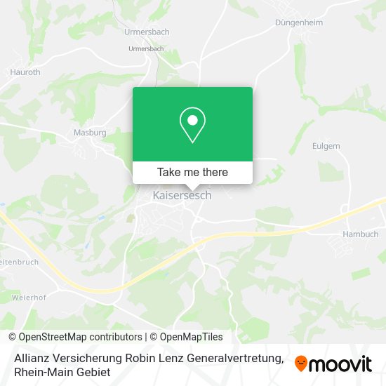 Карта Allianz Versicherung Robin Lenz Generalvertretung