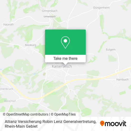 Карта Allianz Versicherung Robin Lenz Generalvertretung