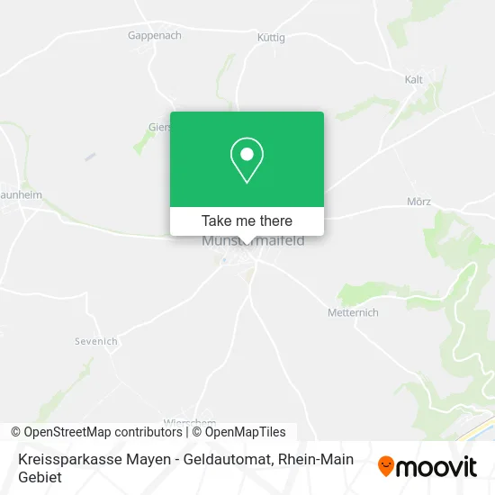 Карта Kreissparkasse Mayen - Geldautomat