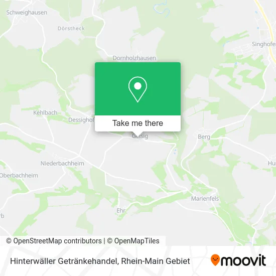 Карта Hinterwäller Getränkehandel