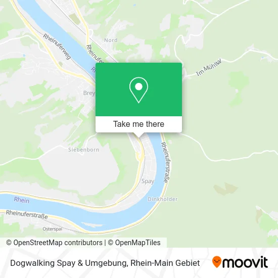Карта Dogwalking Spay & Umgebung