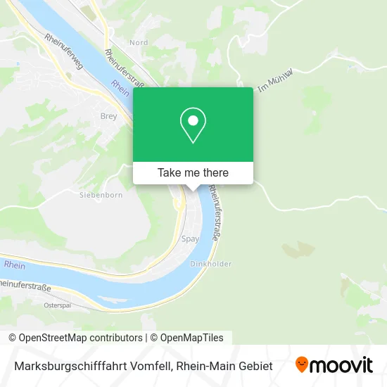 Карта Marksburgschifffahrt Vomfell