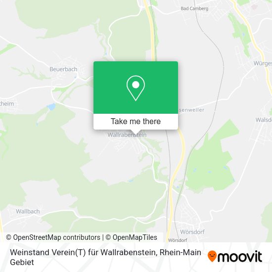 Карта Weinstand Verein(T) für Wallrabenstein