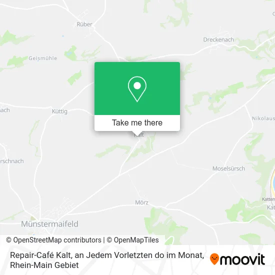 Карта Repair-Café Kalt, an Jedem Vorletzten do im Monat