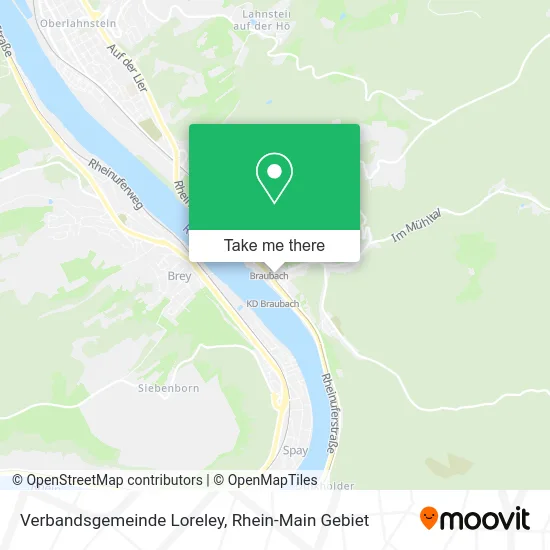 Карта Verbandsgemeinde Loreley