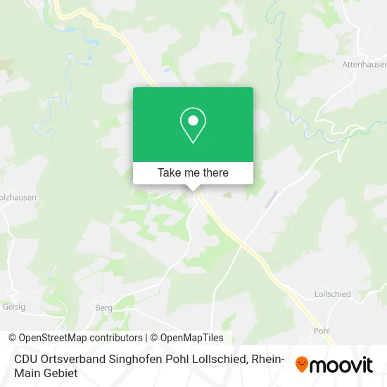 Карта CDU Ortsverband Singhofen Pohl Lollschied