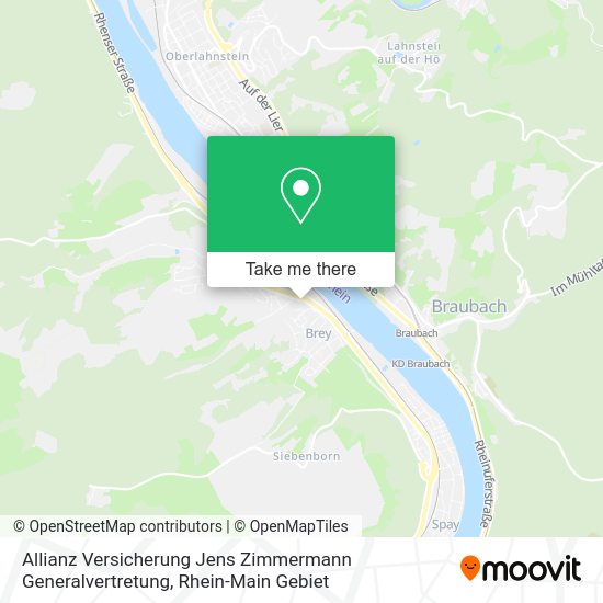 Карта Allianz Versicherung Jens Zimmermann Generalvertretung