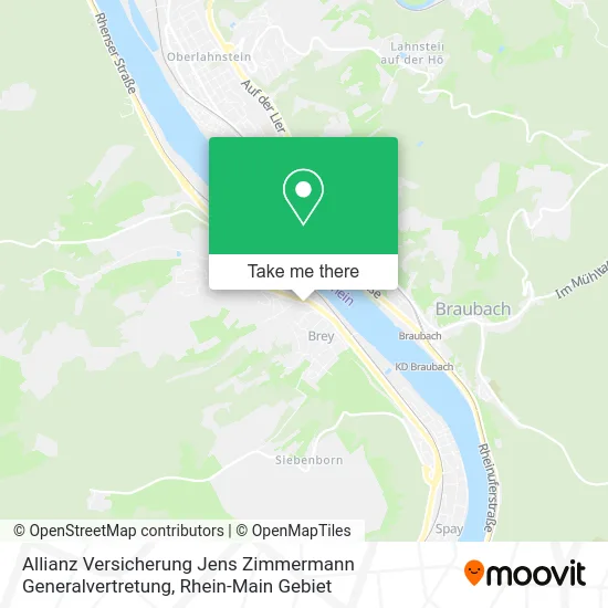Карта Allianz Versicherung Jens Zimmermann Generalvertretung
