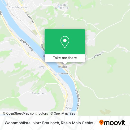 Карта Wohnmobilstellplatz Braubach