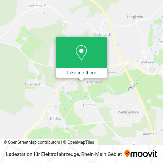 Карта Ladestation für Elektrofahrzeuge