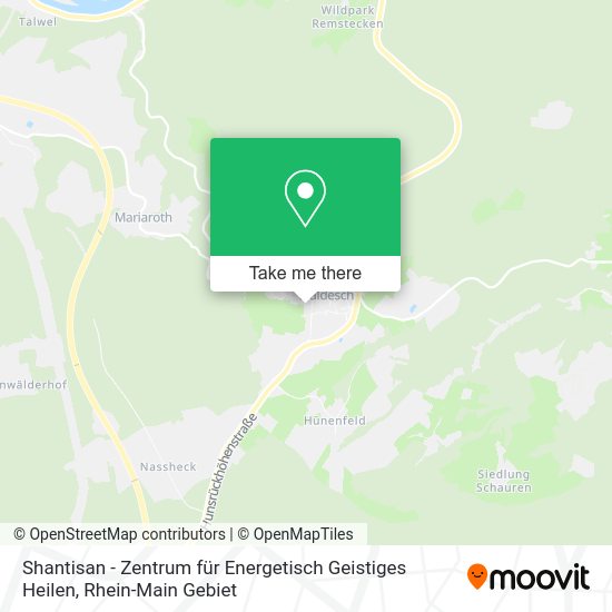 Карта Shantisan - Zentrum für Energetisch Geistiges Heilen