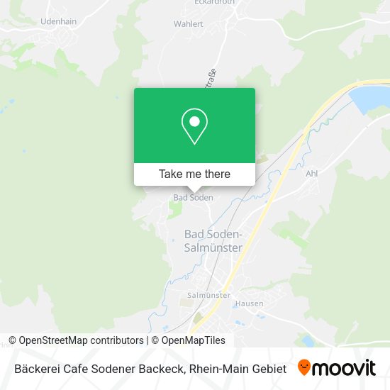 Карта Bäckerei Cafe Sodener Backeck