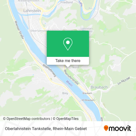 Карта Oberlahnstein Tankstelle