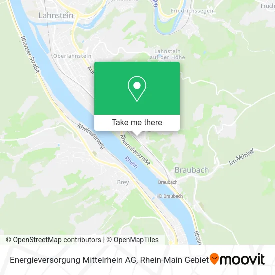 Карта Energieversorgung Mittelrhein AG