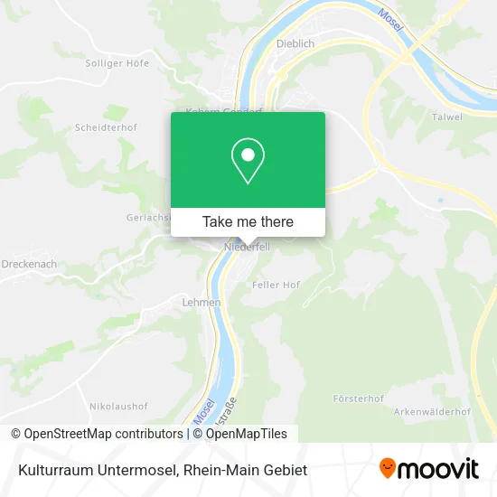 Карта Kulturraum Untermosel