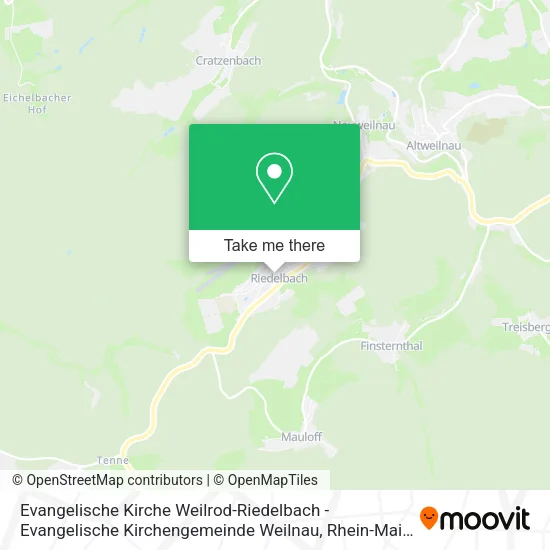 Карта Evangelische Kirche Weilrod-Riedelbach - Evangelische Kirchengemeinde Weilnau