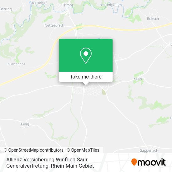 Карта Allianz Versicherung Winfried Saur Generalvertretung