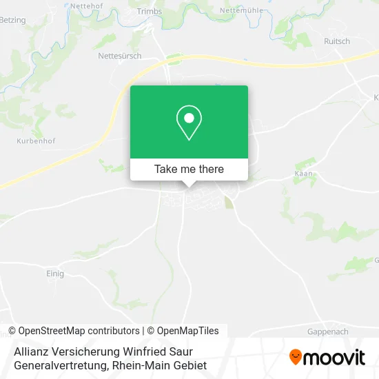 Карта Allianz Versicherung Winfried Saur Generalvertretung